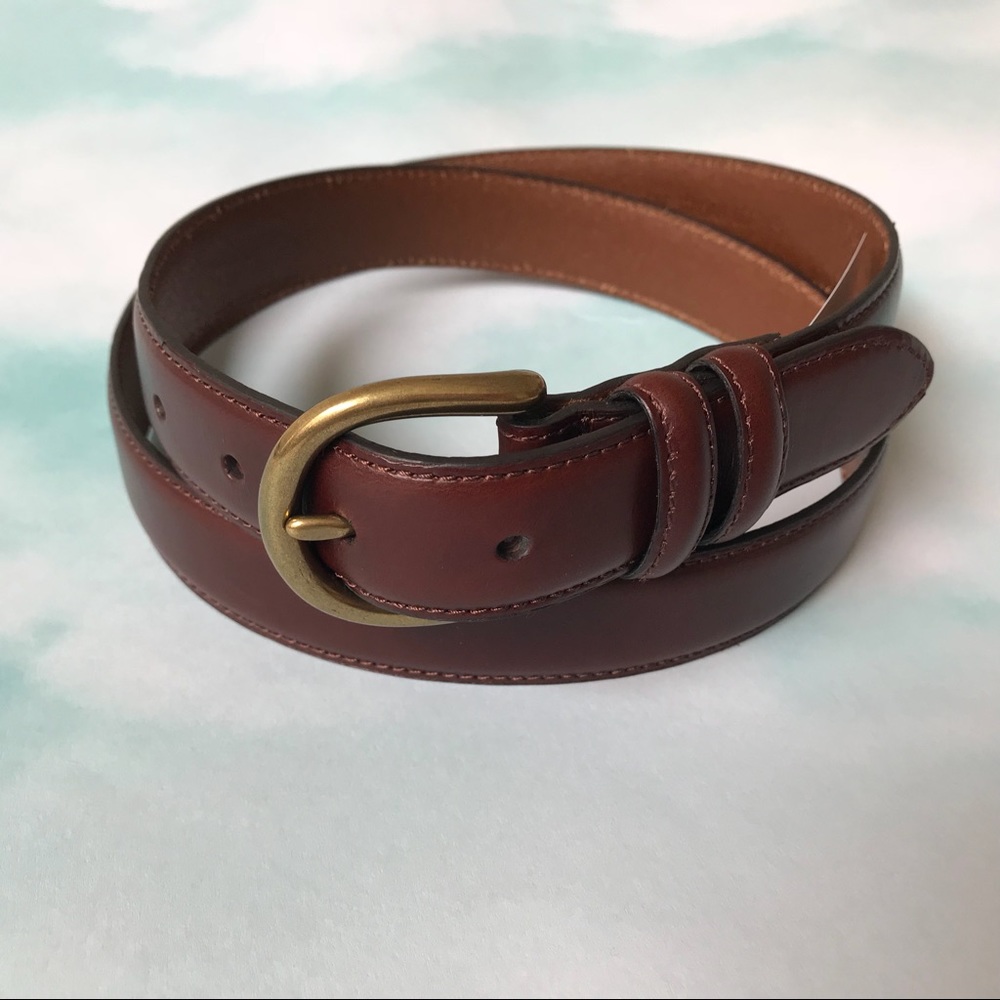 Jos A Banks Brown Leather Belt